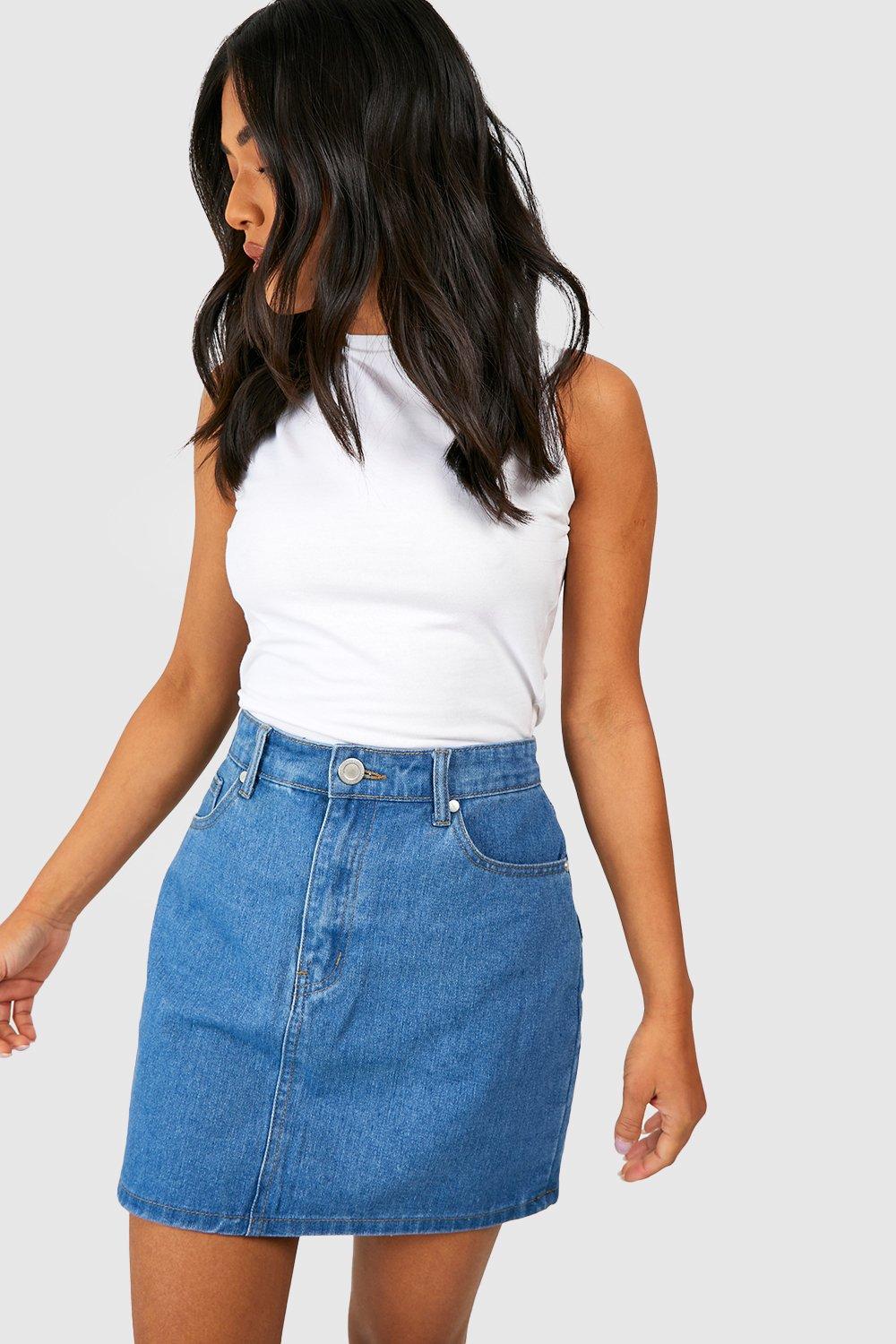 Denim pencil skirt boohoo best sale